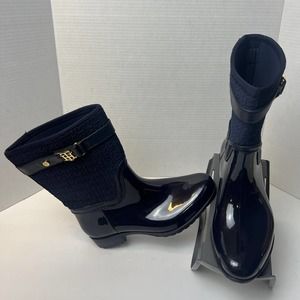 Sale ! TOMMY HILFIGER RAIN BOOTS size 7 Rubber